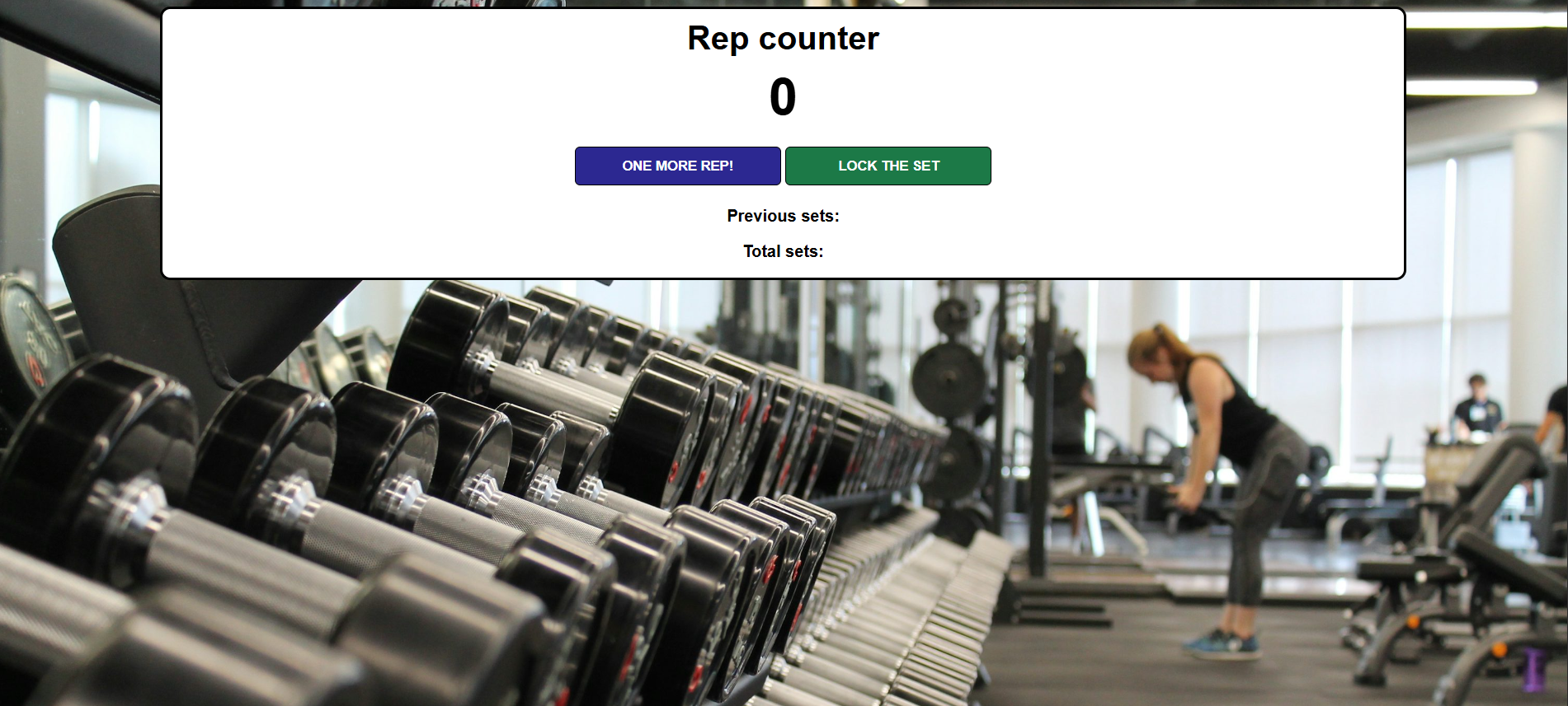 Rep Counter Web App Screenshot